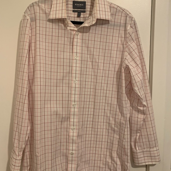 Two Bonobos Men’s Dress Shirts Slim Fit Patterned Size 16/16.5, 34 - Picture 4 of 7